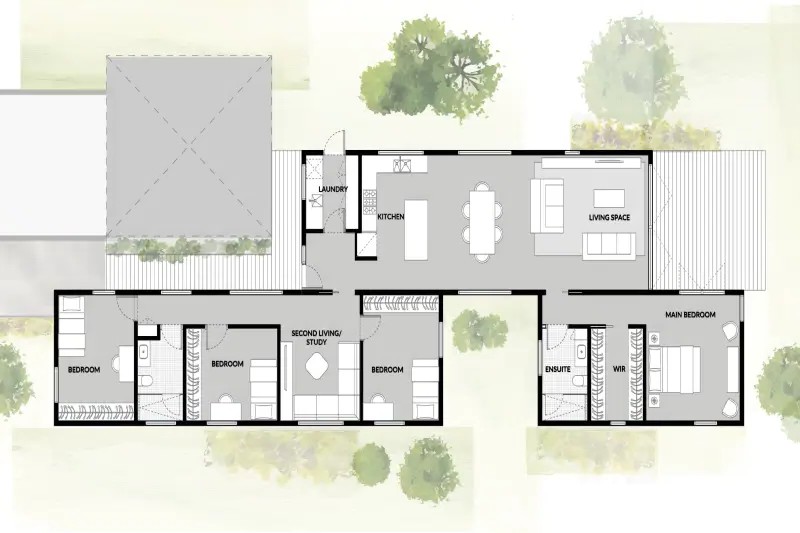 One of EchnidaBuilt’s four bedroom modular homes designs.